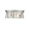 Z-Lite Cape Harbor 3 Light Flush Mount, Brushed Nickel & Clear 491F3-BN - alternate 5